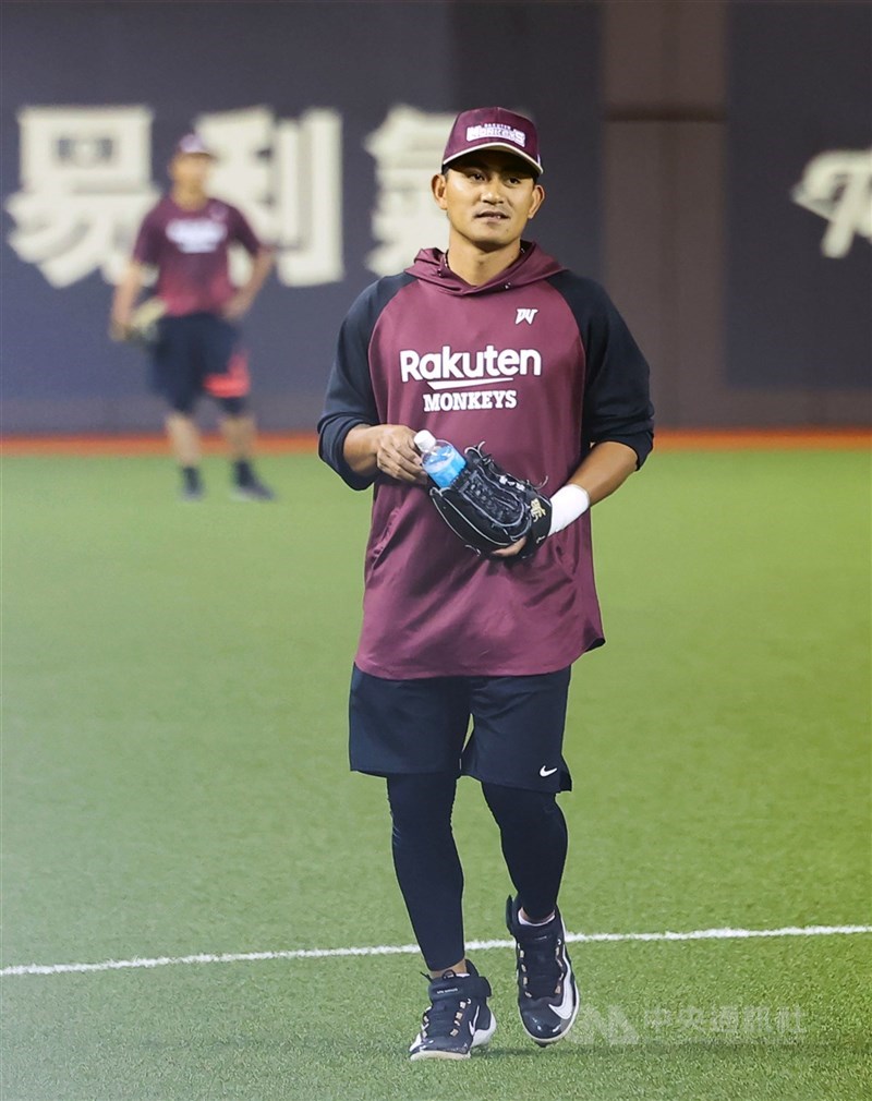 圖為中職樂天桃猿隊內野手林子偉。（中央社檔案照片）