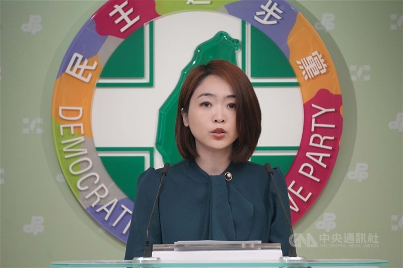 圖為民進黨發言人韓瑩。（中央社檔案照片）