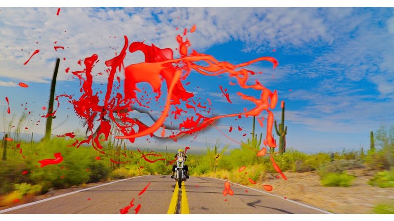 新媒體藝術家鄭淑麗紐約展出「愛人，愛」，作品「流血縫合」。（勒斯里．羅曼美術館提供，Leslie-Lohman Museum of Art）中央社記者廖漢原華盛頓傳真　115年3月28日