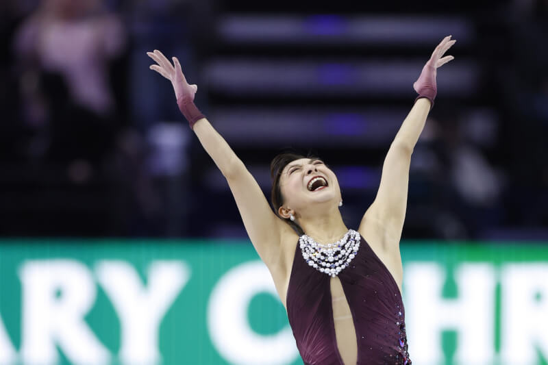 坂本花織即將在本屆世錦賽結束後退休。（共同社）
