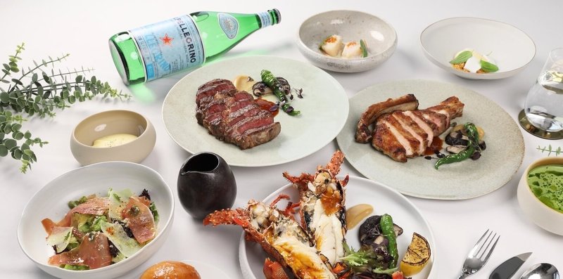 高雄萬豪酒店「美享地餐廳」變身「美享地牛排館」,主打多款頂級牛排,即日起以全新菜單登場,為饕客帶來耳目一新餐桌感受。(高雄萬豪酒店提供)中央社記者蔡孟妤傳真 115年3月30日