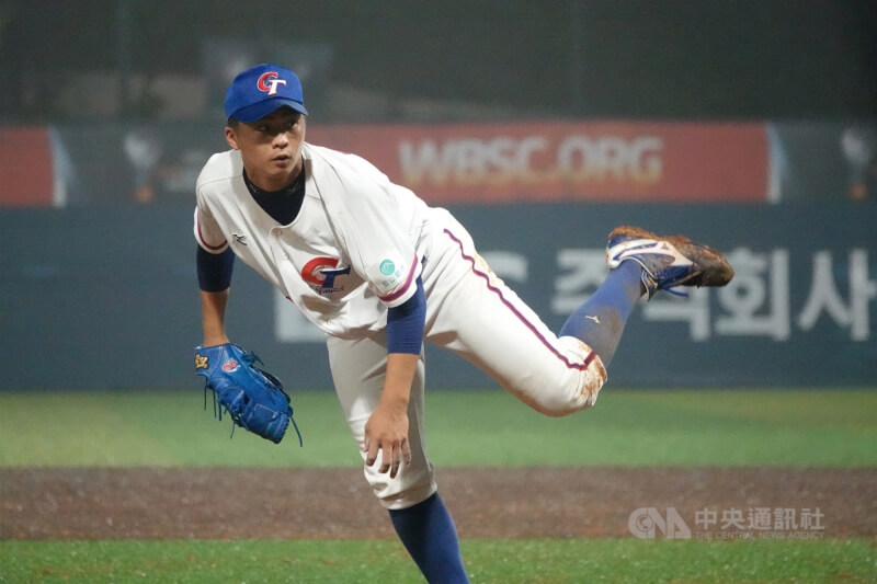 2019年U18世界盃棒球賽在韓國釜山舉行，王彥程先發抗日，5局好投壓制對手。（中央社檔案照片）