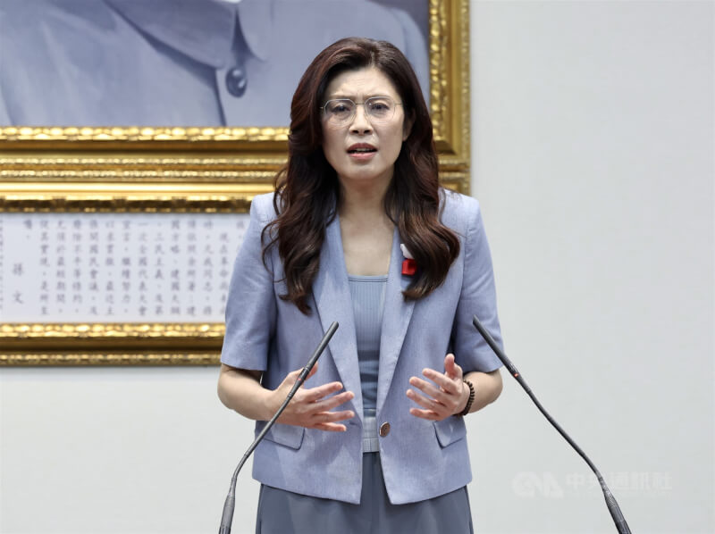 中共總書記習近平邀請國民黨主席鄭麗文率團於4月7日至12日到江蘇、上海、北京參觀訪問。鄭麗文（圖）30日在國民黨中央黨部舉行記者會，她表示感謝、欣然接受。中央社記者張皓安攝　115年3月30日