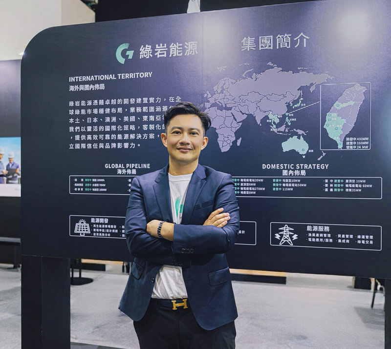 綠岩能源董事長葉孟恒（圖）30日宣布，旗下大猩猩電能交易啟動大規模綠電收購計畫，首波目標容量200MW；加計益石能源洽談中的60MW案源，集團合計布局總量達260MW規模。（綠岩能源提供）中央社記者張建中傳真　115年3月30日