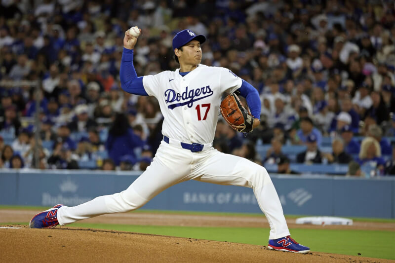 MLB日籍球星大谷翔平31日本季首次登板先發。（共同社）