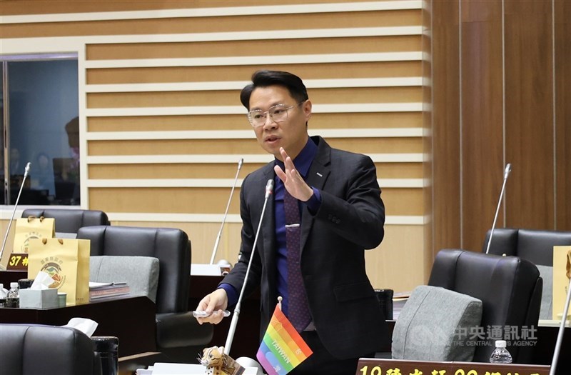 圖為苗栗縣議員陳光軒。（中央社檔案照片）