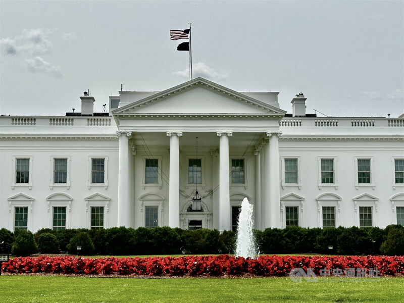 美國白宮3日提出2027年財政年度的國防預算，大幅增加至1.5兆美元。圖為美國白宮外觀。（中央社檔案照片）