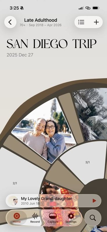 蘋果公司揭曉2026年Swift程式設計學生挑戰賽獲獎名單，就讀陽明交通大學資管系二年級的吳浩瑋（圖）開發數位回憶錄App「LifeRings」，以「年輪」作為主視覺，幫助長輩保存記憶。（吳浩瑋提供）中央社記者吳家豪傳真　115年4月3日