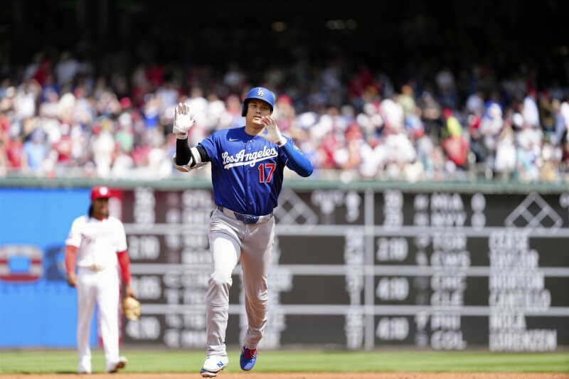 美國職棒大聯盟MLB日籍球星大谷翔平3日在第3局敲出3分全壘打，最終洛杉磯道奇以13比6砲轟華盛頓國民。（共同社）