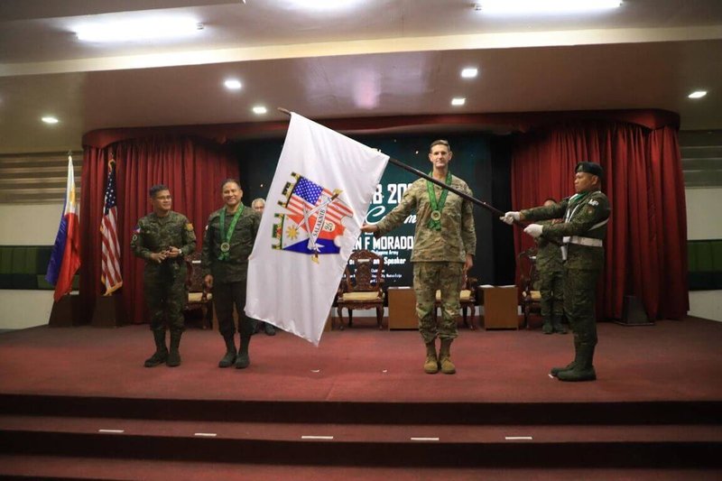 2026年度菲美「堅盾」（Salaknib）聯合陸軍演習6日在呂宋島中部軍營登場，計4國超過7000人參與，號稱歷年來最大，日本自衛隊也首次正式加入。（菲律賓軍方提供）中央社記者林行健馬尼拉傳真 115年4月6日