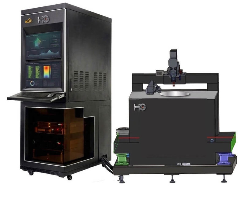 汎銓科技6日宣布，將於2026年電子生產製造設備展中展出自主開發的MSS HG矽光子測試平台，搶攻矽光子商機，圖為MSS HG主機及測試載台的示意圖。（汎銓提供）中央社記者張建中傳真 115年4月6日