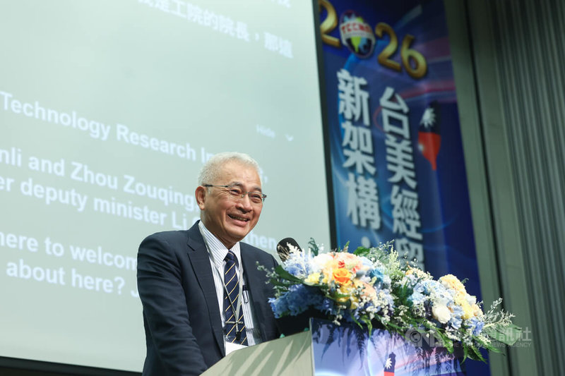「台美經貿協議新架構：台灣企業赴美投資機會、挑戰、策略與非紅色供應鏈新佈局」論壇7日登場，工研院長張培仁（圖）出席表示，工研院年初已與美國無人機產業協會（AUVSI）正式簽署合約，將在台灣建立完整的Green UAS（綠色無人機）測試系統。中央社記者王騰毅攝 115年4月7日