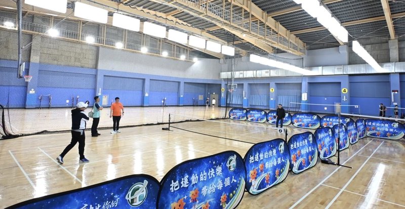 彰化和美全民運動館（圖）7日舉行啟用典禮，場館建築引入和美紡織文化，象徵地方產業韌性與傳承，彰化縣長王惠美期盼運動館成為健康加油站。（彰化縣政府提供）中央社記者吳哲豪傳真　115年4月7日