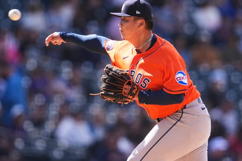 美職休士頓太空人隊旅美投手鄧愷威。（美聯社）