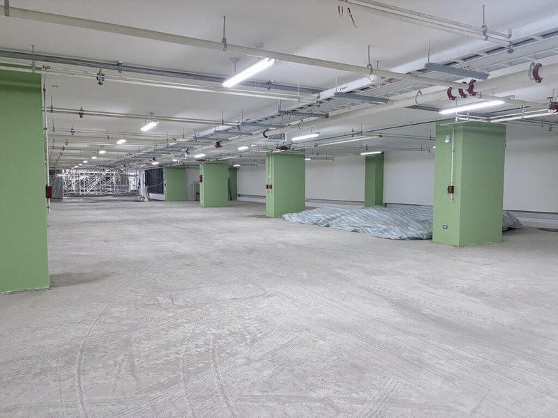 新北市永和區永平國小地下停車場規劃地下3層，完工後可提供238格小型車位、692格機車位，目前工程進度達93%，力拚12月啟用。（新北市交通局提供）中央社記者曹亞沿傳真　115年4月9日