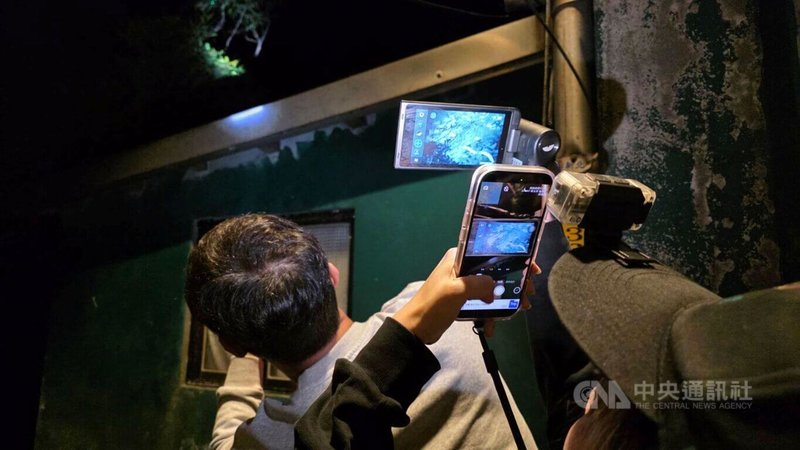 新北市動保處日前接獲民眾通報，瑞芳山區疑有犬隻受困密林多日，由於搜救困難，最後動用熱顯像設備才成功救出受困黑狗。（翻攝照片）中央社記者王鴻國傳真　115年4月9日