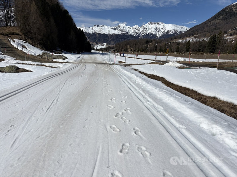 瑞士滑雪季從十二月延續至四月，但本季因暖冬與降雪偏少，直至二月大雪，雪荒解除後，至四月第二週滑雪客仍絡繹不絕。中央社記者郭芳君格勞賓登州攝　115年4月11日