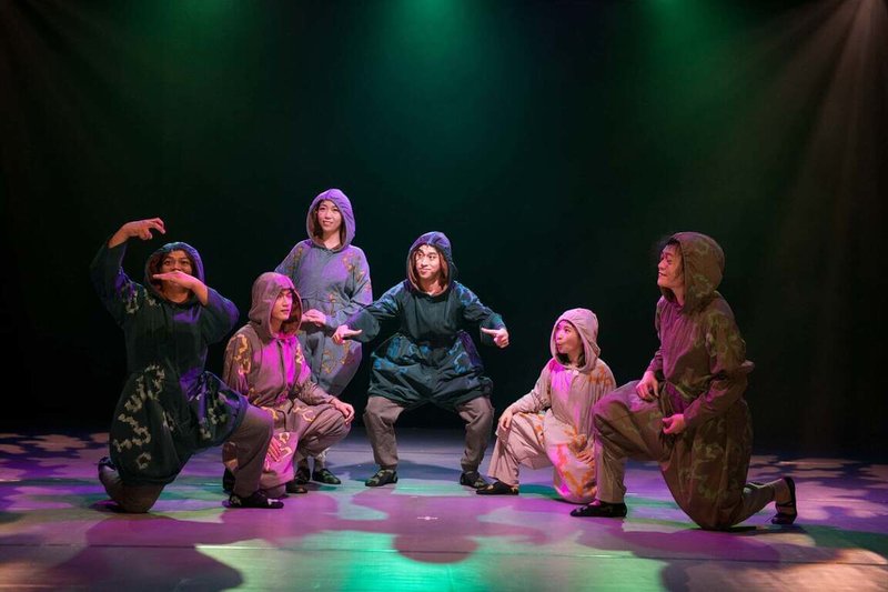 來自澳門的「足各藝術社」將帶著年度製作「伊索寓言  青蛙求王」首度與台灣觀眾見面。「青蛙求王」改編自伊索寓言，演出讓手語成舞展現戲劇張力，創造了非語言的感官溝通。（澳門足各藝術社提供）  中央社記者趙靜瑜傳真  115年4月11日