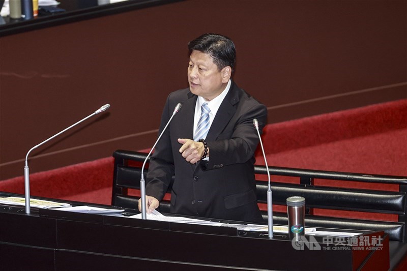 圖為國民黨團總召傅崐萁。（中央社檔案照片）