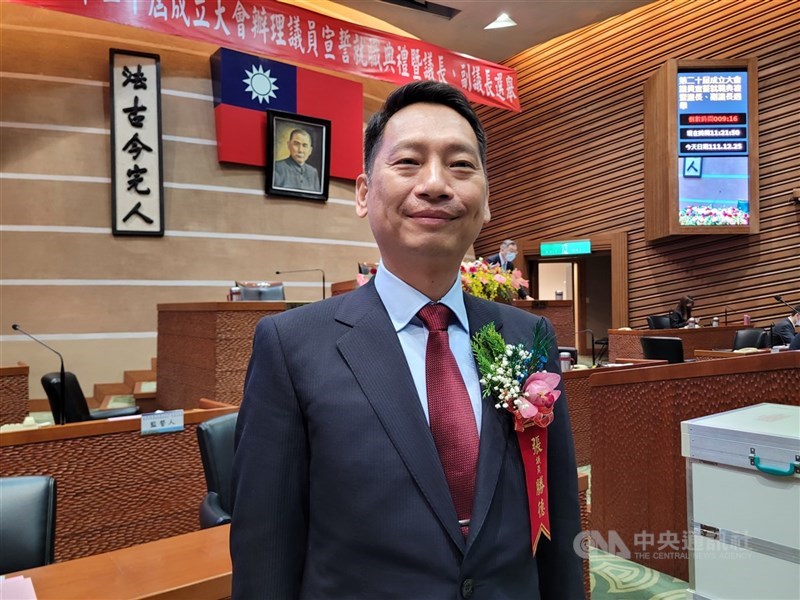 圖為宜蘭縣議會議長張勝德。（中央社檔案照片）