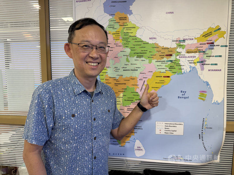 駐印度代表陳牧民(圖)指出,印度為維持區域發展平衡,將高科技產業逐漸移往東部,位於東部樞紐位置的加爾各答商機無限。中央社記者李晉緯加爾各答攝 115年4月13日