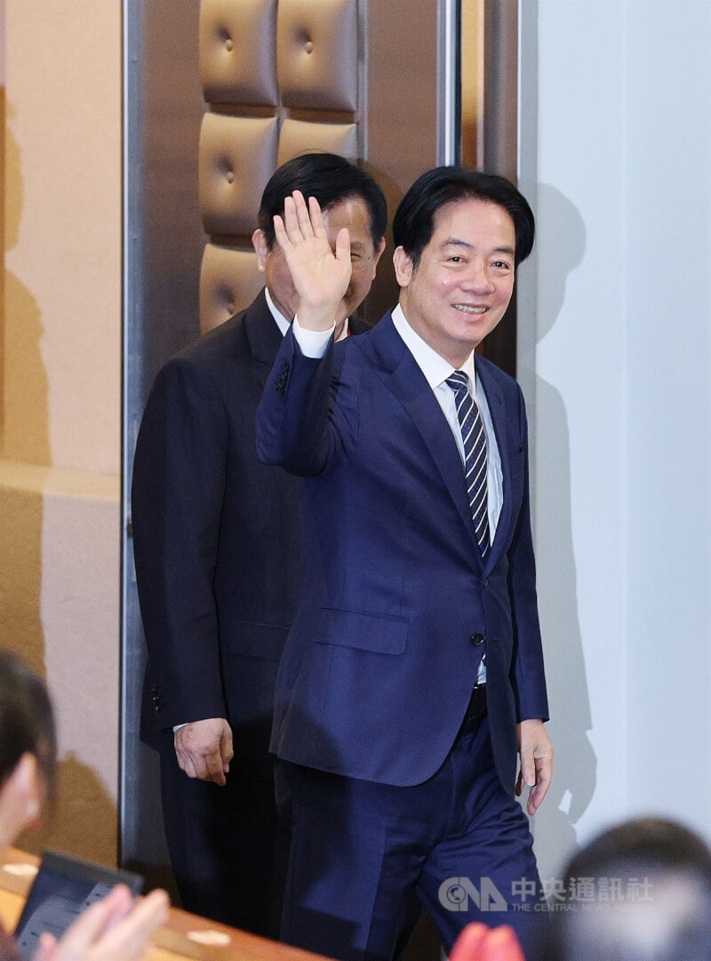 總統賴清德（前）將於4月22日至26日訪問非洲友邦史瓦帝尼王國。（中央社檔案照片）