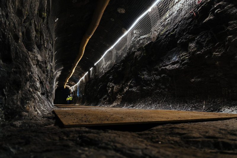 芬蘭安克羅（Onkalo）深層地質核廢處理廠費時20餘年建造，圖為地底設施。（帕西瓦公司提供）中央社記者巫祈麟赫爾辛基傳真　115年4月14日