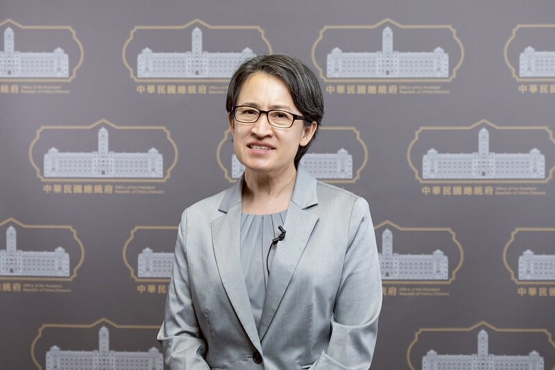 副總統蕭美琴16日上午以錄影並用英文為「第41屆太空博覽會－印太地區軍事展望與夥伴關係座談會」致詞。（圖取自總統府網頁president.gov.tw）