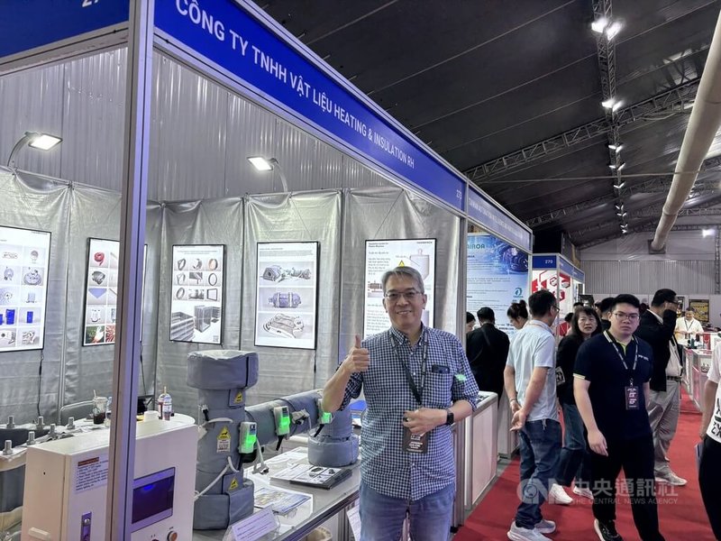 工德公司參加海防工業展，經理李毓裕表示，隨著越南電子製造業以及節能減碳趨勢發展，公司前景看好，且台灣供應鏈完整，在此領域有重要地位。中央社記者曾婷瑄海防攝　115年4月17日