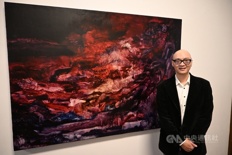 台灣藝術家常陵在布魯塞爾舉辦「假如故鄉」個展，16日晚間舉辦開幕儀式。中央社記者吳柏緯布魯塞爾攝 115年4月17日