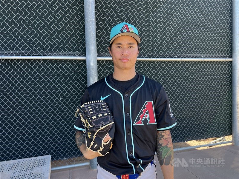 美國職業棒球桑那響尾蛇隊投手林昱珉18日在小聯盟（MiLB）3A先發出賽，投5局飆出7次三振，失掉2分責失分，拿下個人本季首勝。（中央社檔案照片）
