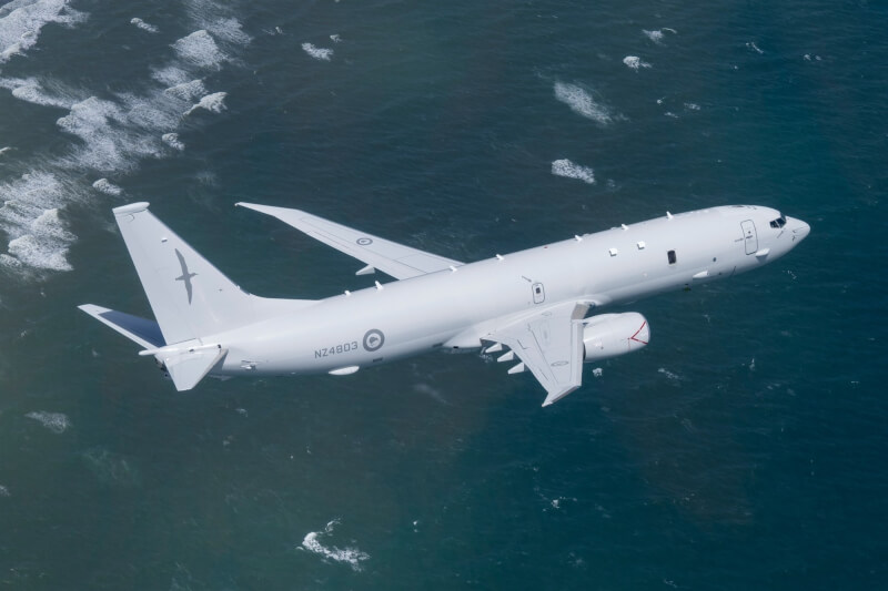 圖為紐西蘭P-8A反潛巡邏機。（圖取自facebook.com/NZDefenceForce）