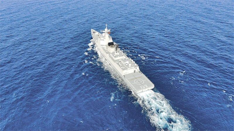 中共解放軍133號艦艇。（圖取自中國國防部網頁mod.gov.cn）