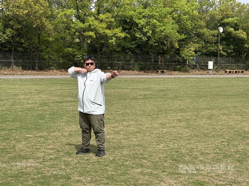 名古屋亞運參訪團20日行程，首站就來到肩負奪牌重任的射箭場地；代表隊總教練廖健男（圖）表示，這個場地還算不錯，最大的挑戰就是上午的比賽時，射向正好會面對陽光的問題。中央社記者黎建忠攝　115年4月20日