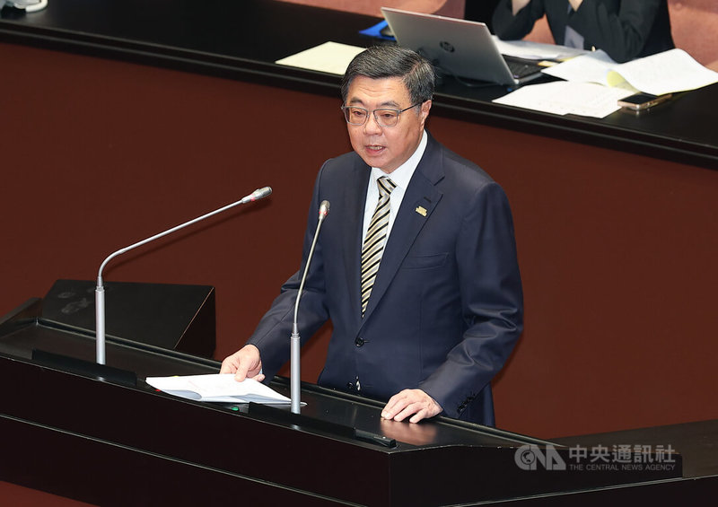 行政院長卓榮泰（圖）21日赴立法院列席報告115年度中央政府總預算案編製經過，並備質詢。中央社記者謝佳璋攝  115年4月21日