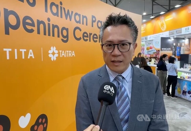 新加坡國際食品展21日登場，台灣館有上百家廠商參展、規模盛大，外貿協會行銷專案處副處長林正大（圖）表示，盼助業者透過新加坡食品展進軍國際市場。中央社記者吳昇鴻新加坡攝　115年4月21日