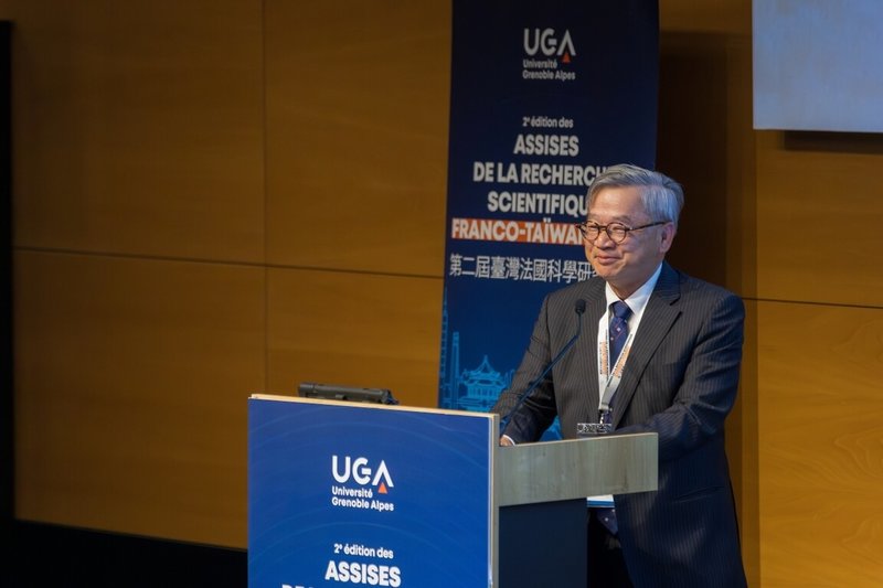 第2屆台法科學研究會議於台灣時間4月20日至21日在法國格瑞諾布（Grenoble）舉行，國科會主委吳誠文表示，台法科研合作關係逾30年，已簽署多項科研合作協議，並建立完善的科研補助與交流機制。（國科會提供）中央社記者趙敏雅傳真　115年4月21日