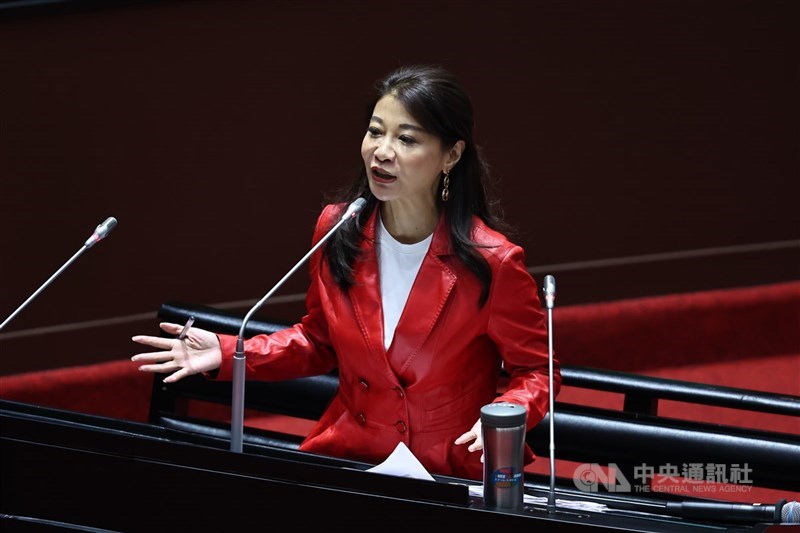 圖為民進黨發言人林楚茵。（中央社檔案照片）