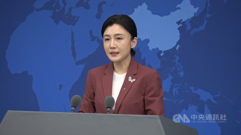 中國大陸國台辦發言人張晗22日在例行記者會上回應媒體提問。中央社記者呂佳蓉北京攝　115年4月22日