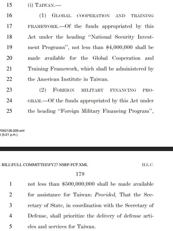 （圖取自美國聯邦眾議院撥款委員會網頁appropriations.house.gov）