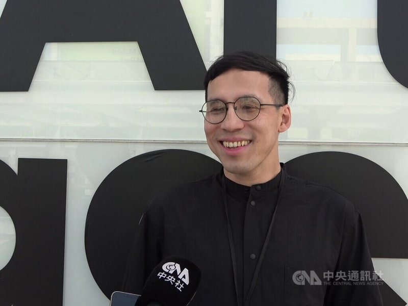 台灣新銳藝術家紀柏豪作品Life in Motion在洛杉磯音樂中心廣場的數位藝術空間展出，作品使用電腦演算法模擬自然界動態。中央社記者林宏翰洛杉磯攝 115年4月25日