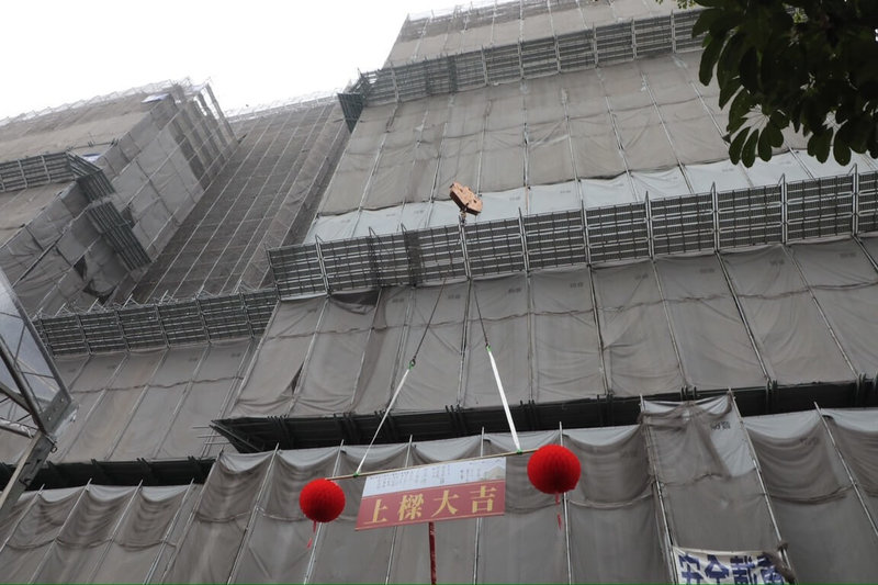 國立成功大學老人醫院新建工程25日上梁，預定民國116年8月完工。這是台灣第一家專屬老人的示範醫院。（台南市政府提供）中央社記者張榮祥台南傳真 115年4月25日