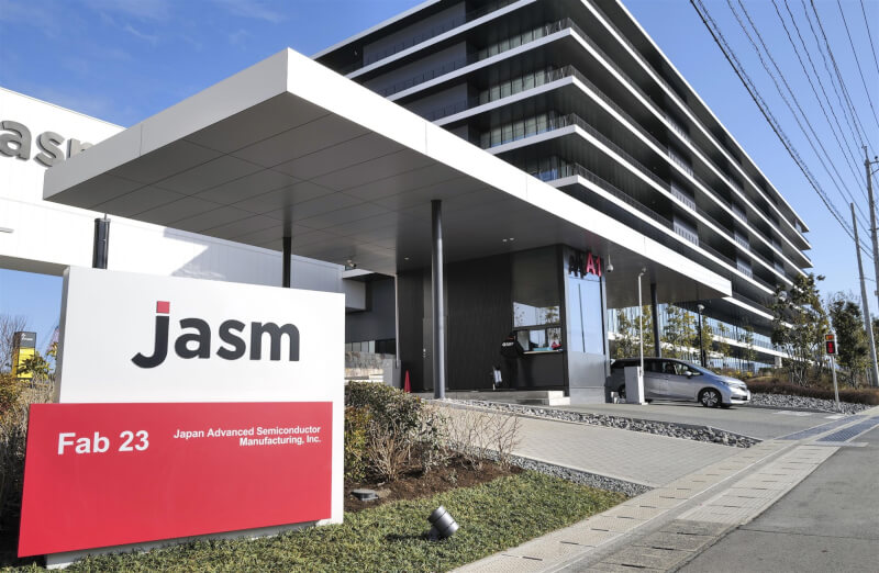 圖為台積電熊本廠外觀。（共同社）