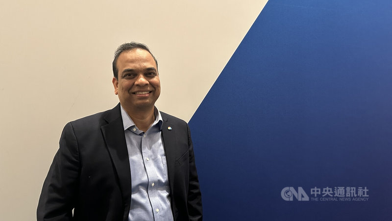 Google Cloud製造業全球負責人拉奧（Praveen Rao）在Google Cloud Next大會受訪，談代理式AI對製造業的影響。中央社記者張欣瑜拉斯維加斯攝　115年4月26日
