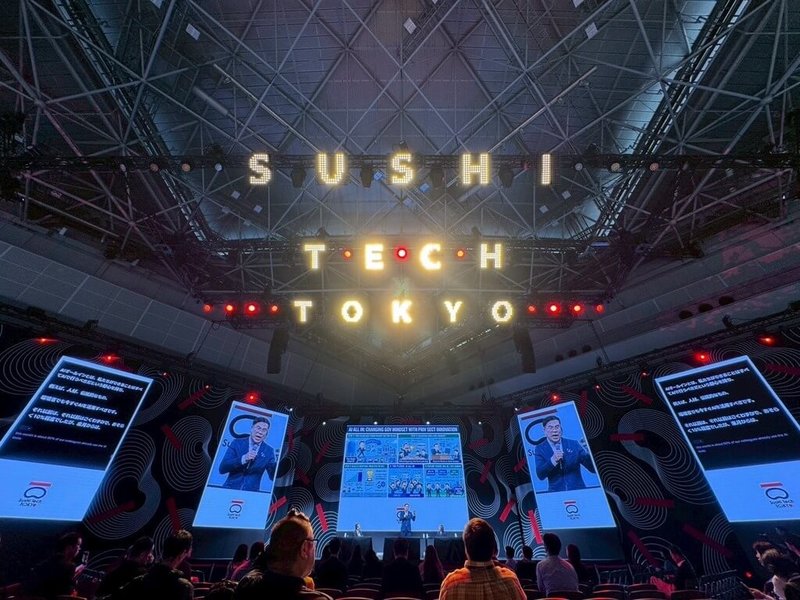 環境部長彭啓明27日受邀出席亞洲最大規模新創盛會SusHi Tech Tokyo 2026，並發表演講，提到台灣與日本同處氣候變遷前緣，未來將持續深化合作，攜手共創生生不息的全球永續善循環。（環境部提供）中央社記者張雄風攝　115年4月27日
