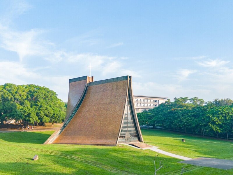 前總統蔡英文5月14日將前進東海大學，以「『政治，離我們很遠嗎？』－蔡英文與年輕世代的對話」為題，於講座上傳遞知識並分享實務經驗。圖為東海大學路思義教堂。（東海大學政治系提供）中央社記者趙麗妍傳真　115年4月27日