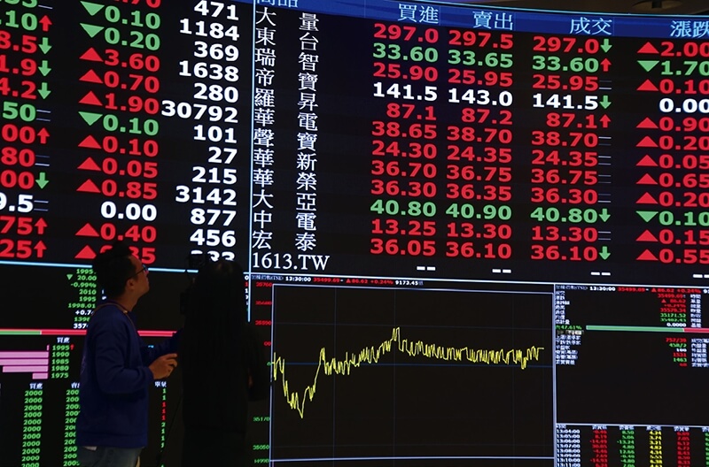 台北股市2月26日收在3萬5,414.49點，成交值達新台幣1兆1,372.31億元，寫下歷史新天量。（中央社張新偉）