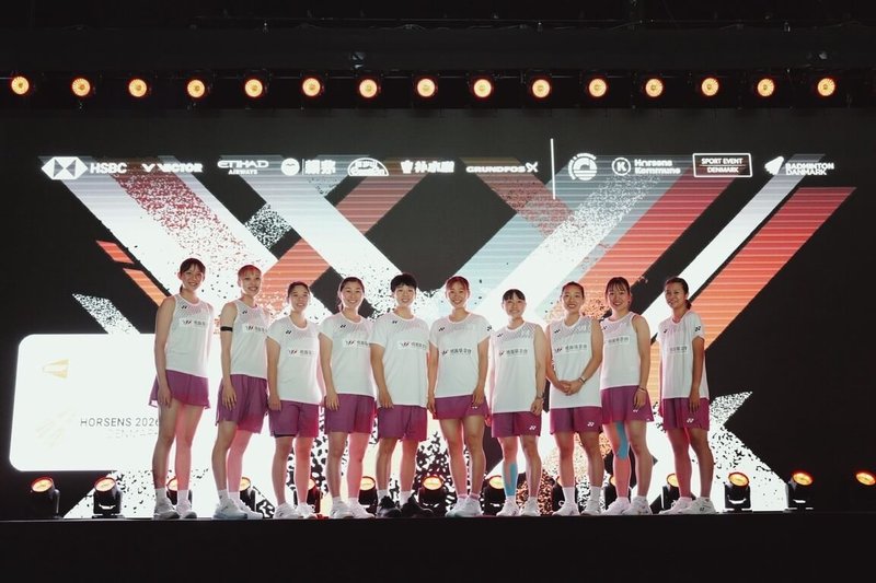 2026湯優盃羽球團體賽在丹麥舉行，台灣女子代表隊28日在優霸盃預賽最終戰，雖以2比3不敵印尼，仍以分組第2晉級8強。（中華民國羽球協會提供）中央社記者黎建忠傳真　115年4月28日