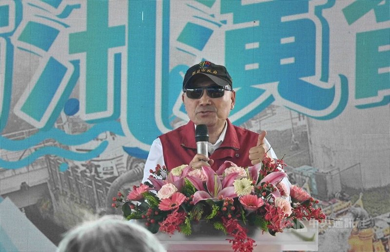 新北市政府28日舉行115年度防汛演習，市長侯友宜表示，新北防洪應變已從「被動應變」轉型為「主動預警」。中央社記者王鴻國攝　115年4月28日