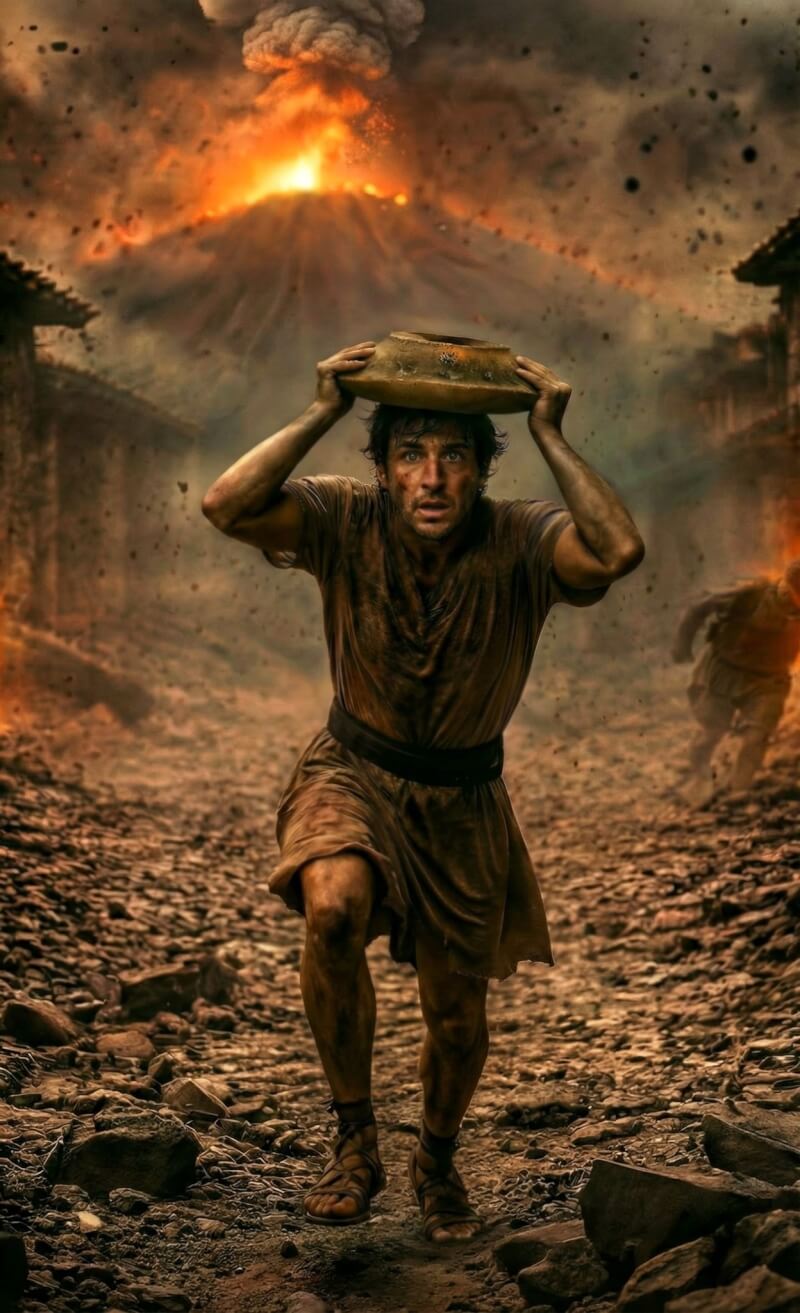 考古學家利用AI還原的義大利龐貝罹難者樣貌。（圖取自龐貝考古遺址公園臉書facebook.com/pompeiiparcoarcheologico）